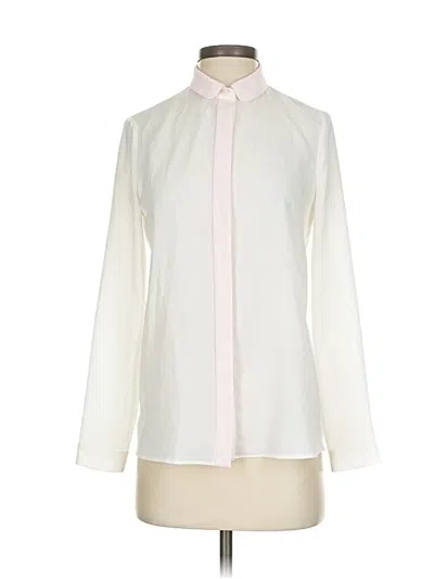Pre-owned Claudie Pierlot Long Sleeve Blouse In White