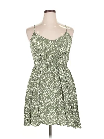 Pre-owned Shein Curve Casual Dress In Green
