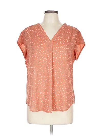 Pre-owned Fun2fun Short Sleeve Blouse In Orange