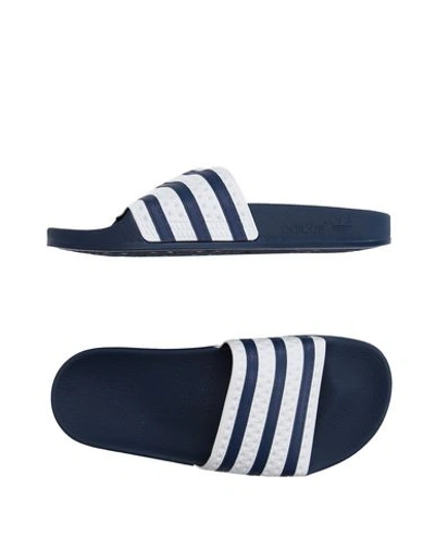 Adidas Originals Sandals In Dark Blue