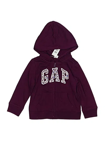 Pre-owned Baby Gap Kids' Zip Up Hoodie In Purple