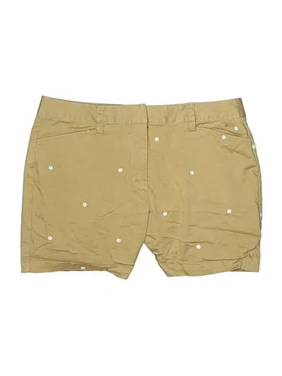 Pre-owned Lands' End Khaki Shorts In Gold