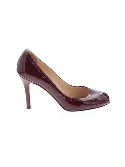 Pre-owned Kate Spade New York Heels In Burgundy