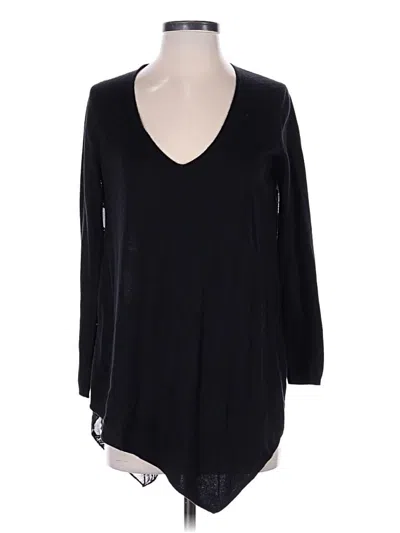 Pre-owned Joie 3/4 Sleeve Top Black V Neck Tops