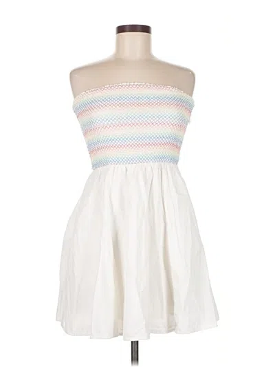 Pre-owned Abercrombie & Fitch Casual Dress In White