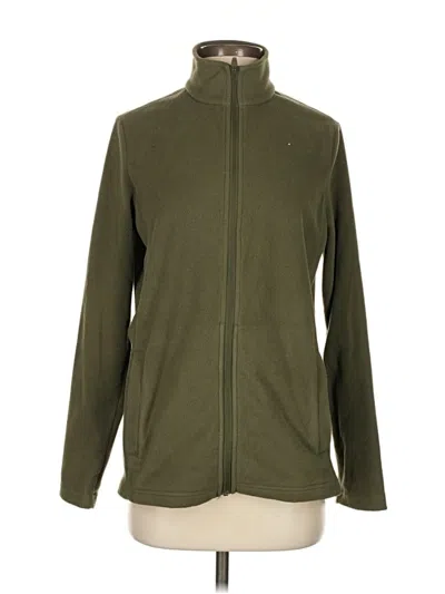 Pre-owned Lands' End Track Jacket In Green