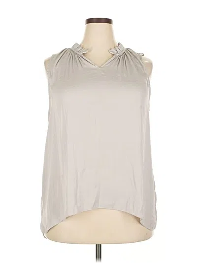Pre-owned Simply Vera Vera Wang Sleeveless Blouse In Gray