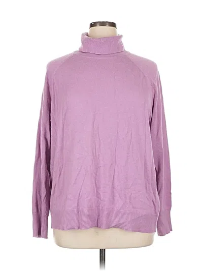 Pre-owned Caslon Turtleneck Sweater In Purple