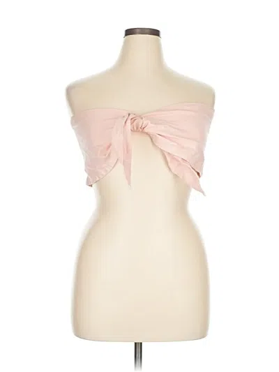 Pre-owned Express Sleeveless Top Pink Strapless Neckline Tops
