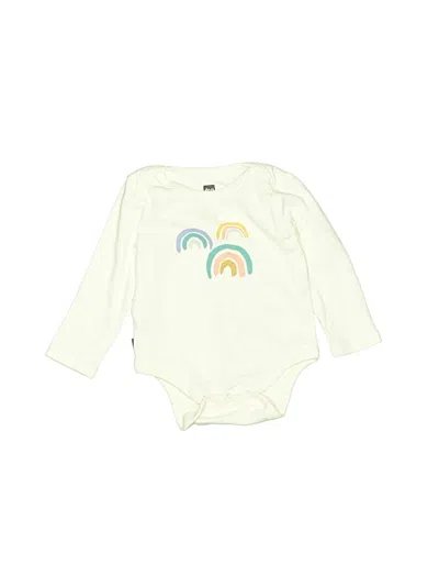 Pre-owned Tea Babies' Long Sleeve Onesie In White