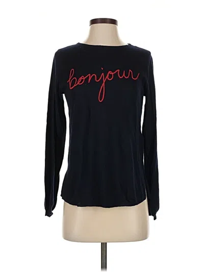 Pre-owned Joie Long Sleeve Top Black Boatneck Tops