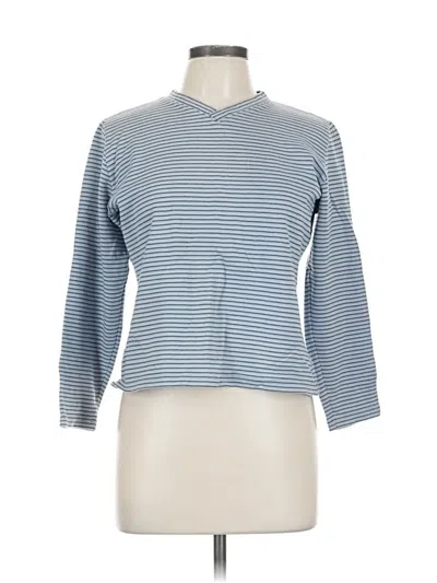 Pre-owned Eddie Bauer 3/4 Sleeve T-shirt In Blue