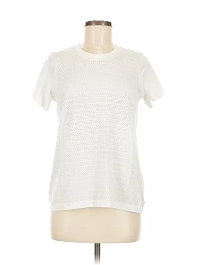 Pre-owned Lululemon Lab Short Sleeve T-shirt In White