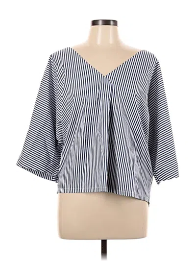 Pre-owned Harshman 3/4 Sleeve Blouse In Blue