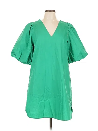 Pre-owned Caryn Lawn Casual Dress In Green