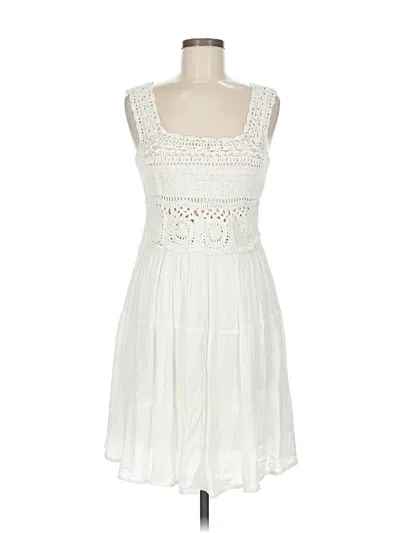 Pre-owned Jessica Simpson Cocktail Dress In White