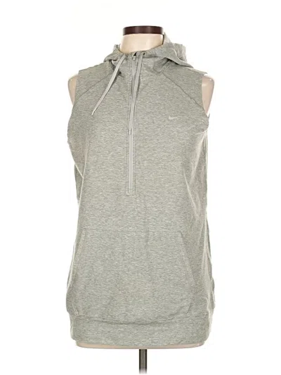 Pre-owned Nike Fleece Jacket In Gray