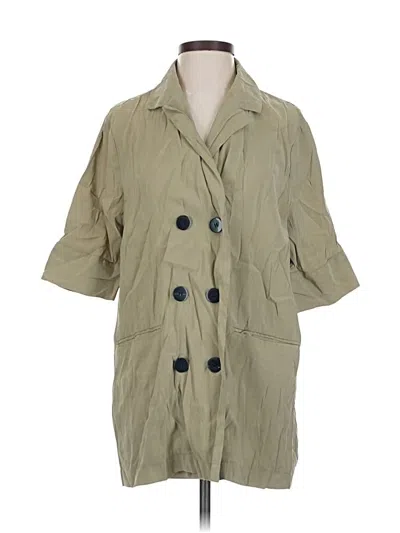 Pre-owned Zara Coat In Green