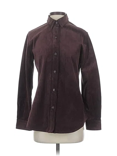 Pre-owned Golden Bear Long Sleeve Button Down Shirt In Burgundy