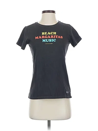 Pre-owned Life Is Good Short Sleeve T-shirt In Black