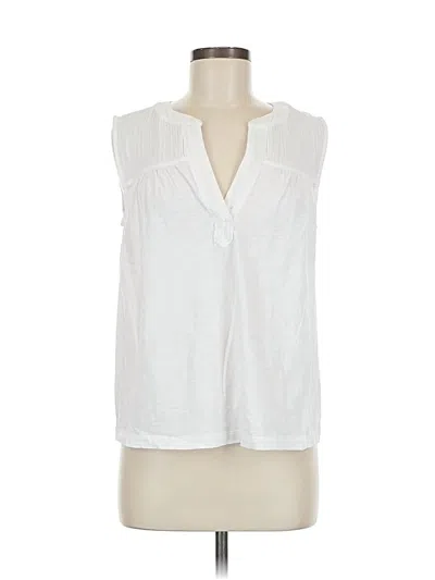 Pre-owned Ann Taylor Loft Sleeveless Blouse In White