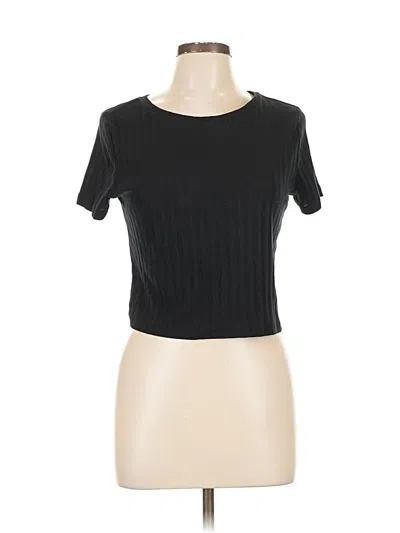 Pre-owned Bp. Short Sleeve Top Black Crew Neck Tops