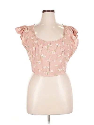 Pre-owned Lucky Brand Sleeveless Blouse In Pink