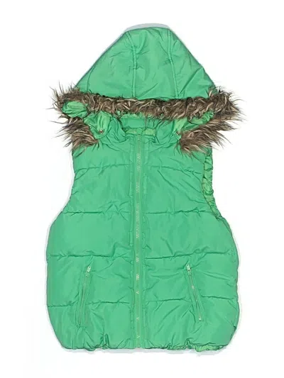 Pre-owned Justice Kids' Snow Jacket In Green