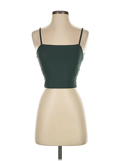 Pre-owned Girlfriend Collective Tank Top Green Strapless Neckline Tops