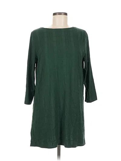 Pre-owned Jjill Casual Dress In Green