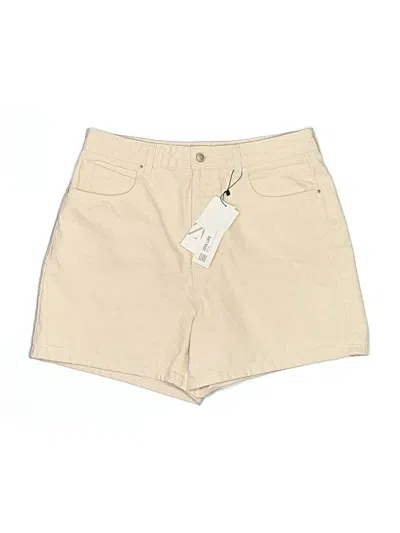 Zara Khaki Shorts In Neutral