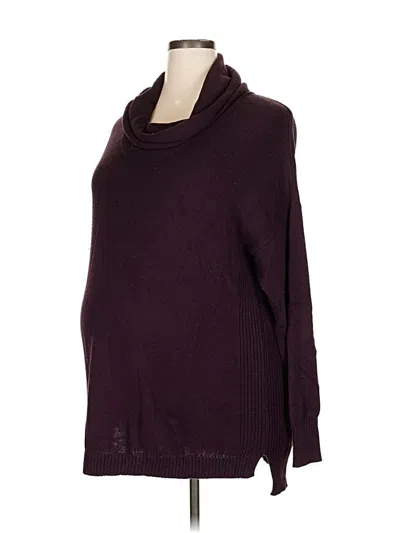 Pre-owned Old Navy - Maternity Turtleneck Sweater In Burgundy
