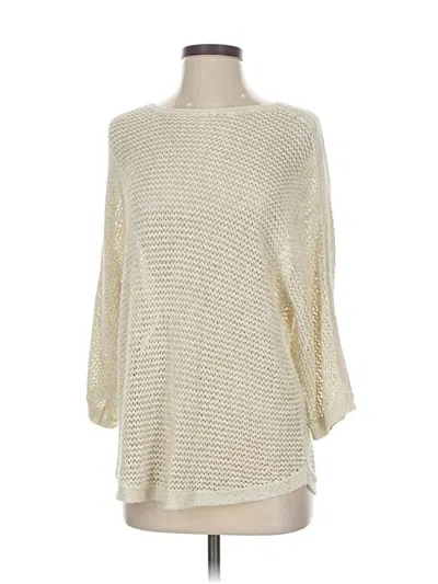 Pre-owned Jjill Pullover Sweater In White