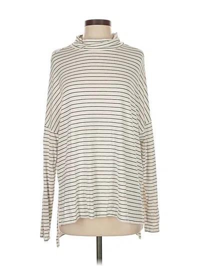 Pre-owned Lucky Brand Turtleneck Sweater In White