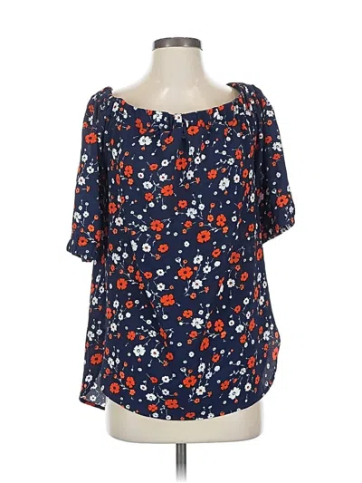 Pre-owned Michael Michael Kors Short Sleeve Blouse In Blue