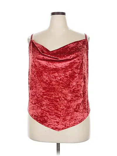 Pre-owned Torrid Sleeveless Top Red Strapless Neckline Tops