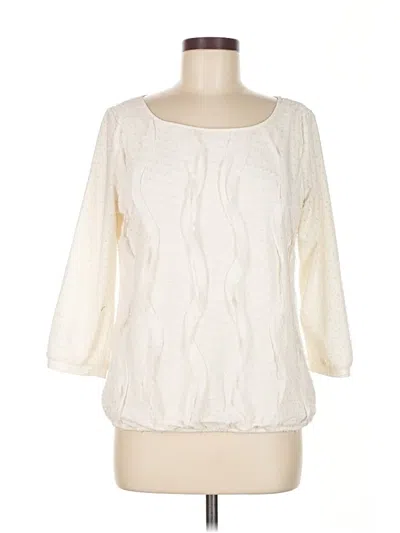 Pre-owned Ann Taylor 3/4 Sleeve Blouse In White