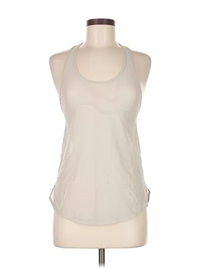 Pre-owned Lululemon Athletica Tank Top Ivory Halter Neckline Tops In White