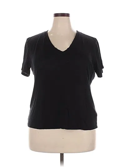 Pre-owned Splendid Short Sleeve T-shirt In Black