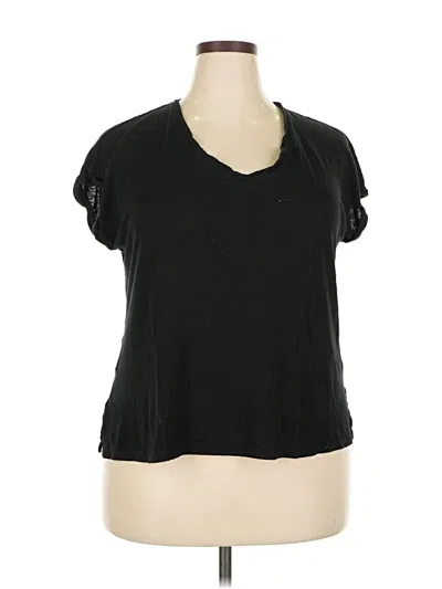 Pre-owned Nzt By Nic+zoe Short Sleeve T-shirt In Black