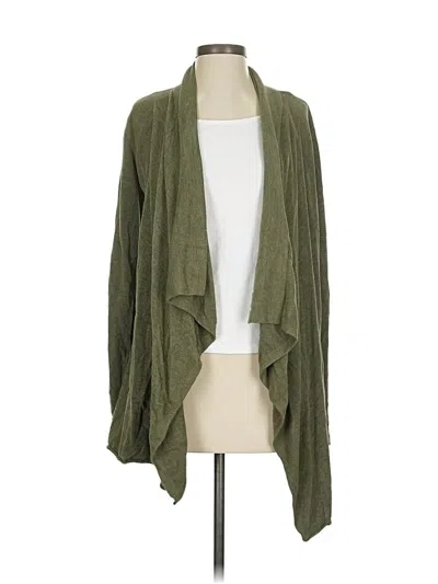 Pre-owned Barefoot Dreams Cozychic Lite Cardigan Sweater In Green