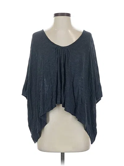 Pre-owned Porridge 3/4 Sleeve Top Gray Scoop Neck Tops