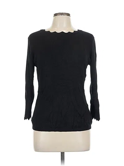 Pre-owned Philosophy Republic Clothing 3/4 Sleeve Top Black Boatneck Tops