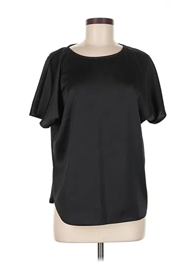 Pre-owned Anne Klein Short Sleeve Blouse In Black
