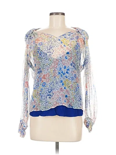 Pre-owned The Fold 3/4 Sleeve Blouse In Blue