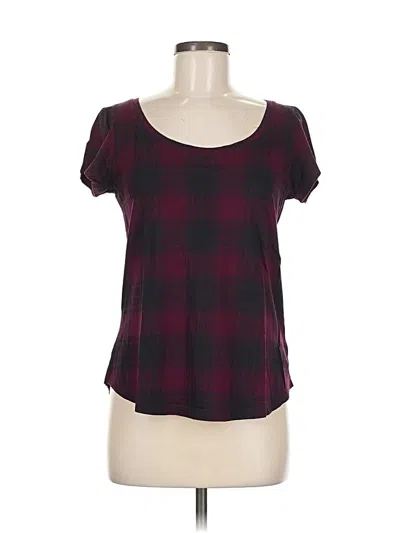 Pre-owned Banana Republic Factory Store Short Sleeve T-shirt In Burgundy