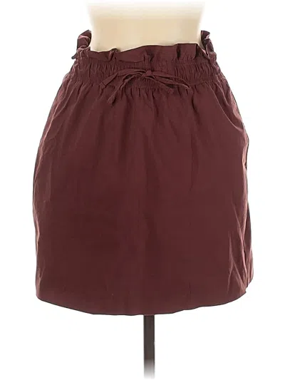 Pre-owned Express Casual Skirt In Burgundy