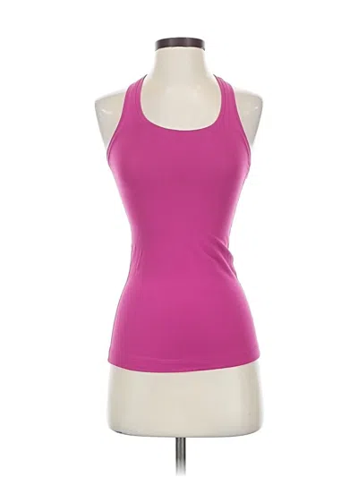 Pre-owned Lululemon Athletica Tank Top Pink Halter Neckline Tops