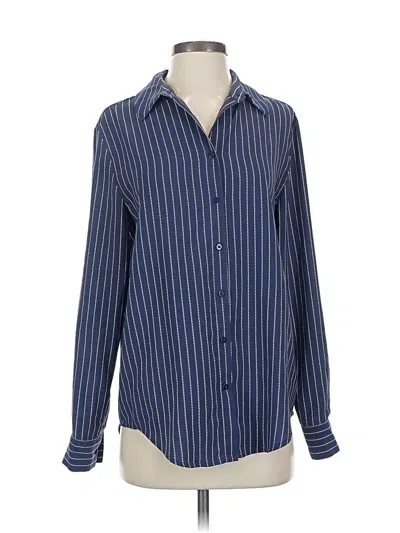 Pre-owned Madison Long Sleeve Blouse In Blue