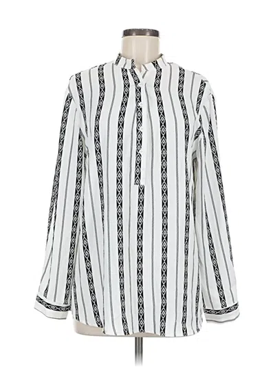 Pre-owned Unbranded Long Sleeve Blouse In White